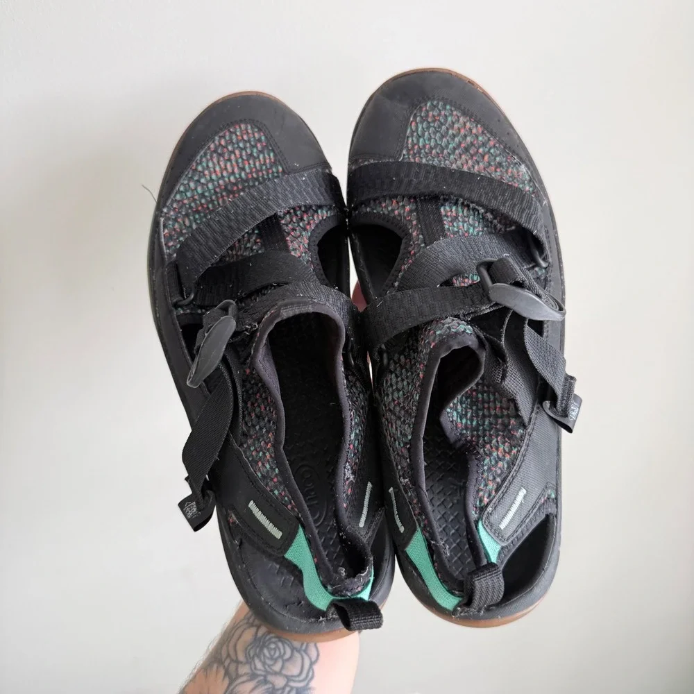 Chaco Odyssey Mens Black Multi Color Knit Sport Sandals J106479 Size 11